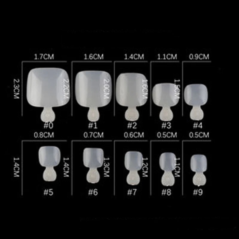 BeliefMelief  Profesional  100PCS/Box Acrylic Pointed False Toe Nails Manicure Kits Nail Art Decoration Box Transparent Tips Feet Full Nail Manicure Kits. 
