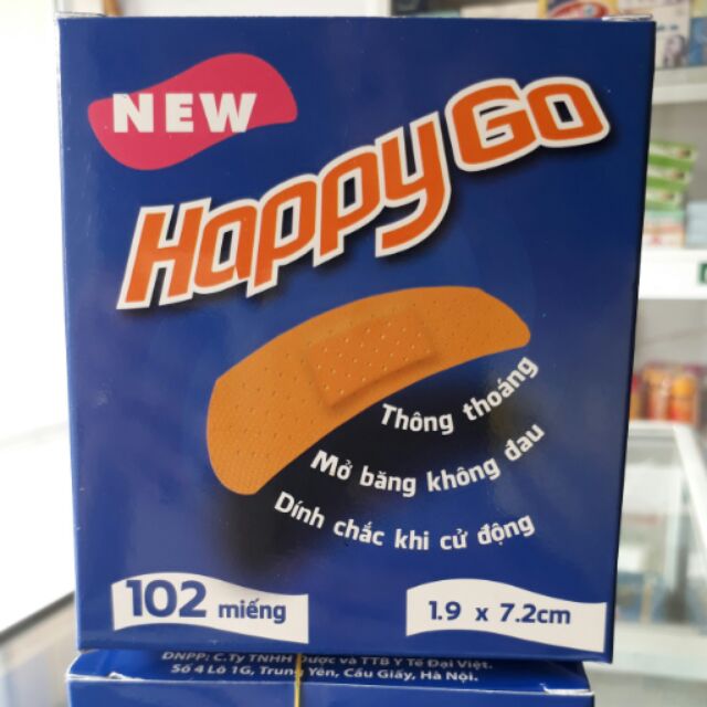 Hộp 102 băng cá nhân Happygo
