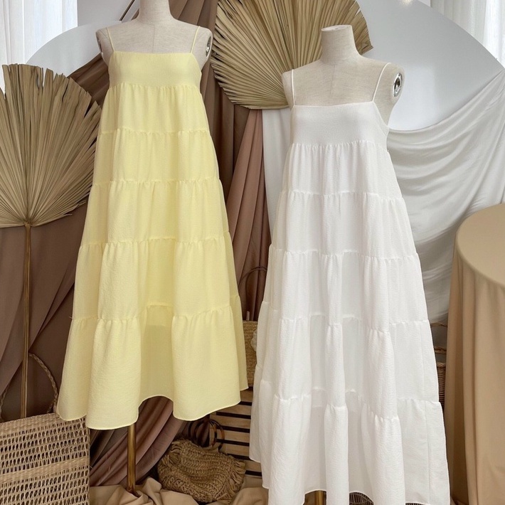 [TANA'S] Đầm maxi 2 dây nhiều tầng form babydoll