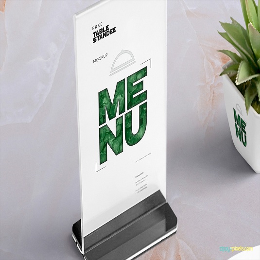 (Combo 3 cái)Menu mica nhiều kích thước-Standee mica để bàn