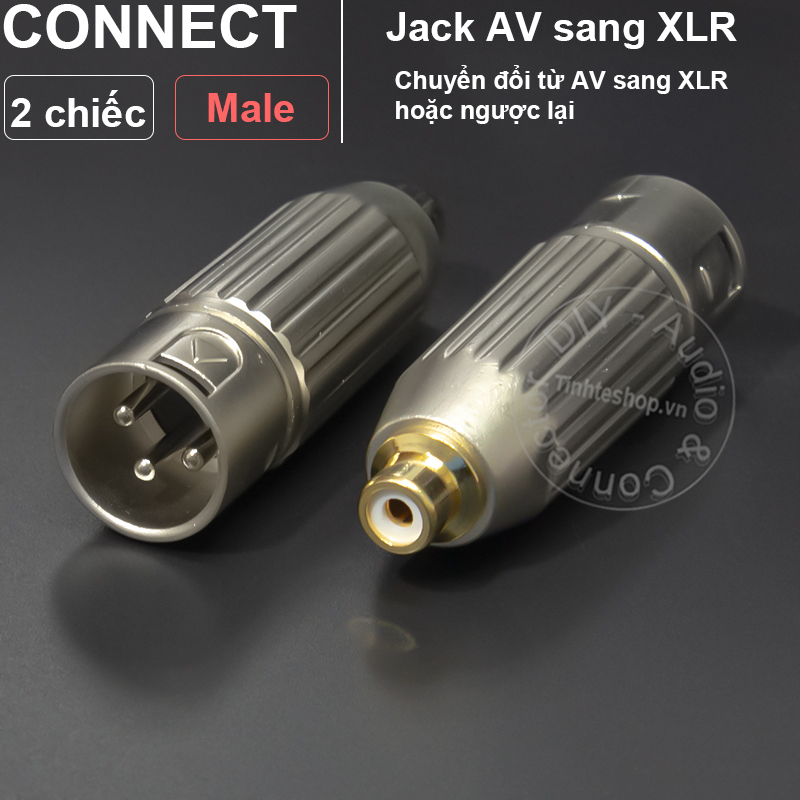 2PCS - AV RCA female to XLR cannon DIN 3PIN female connector for Mixer Speaker Amplifier