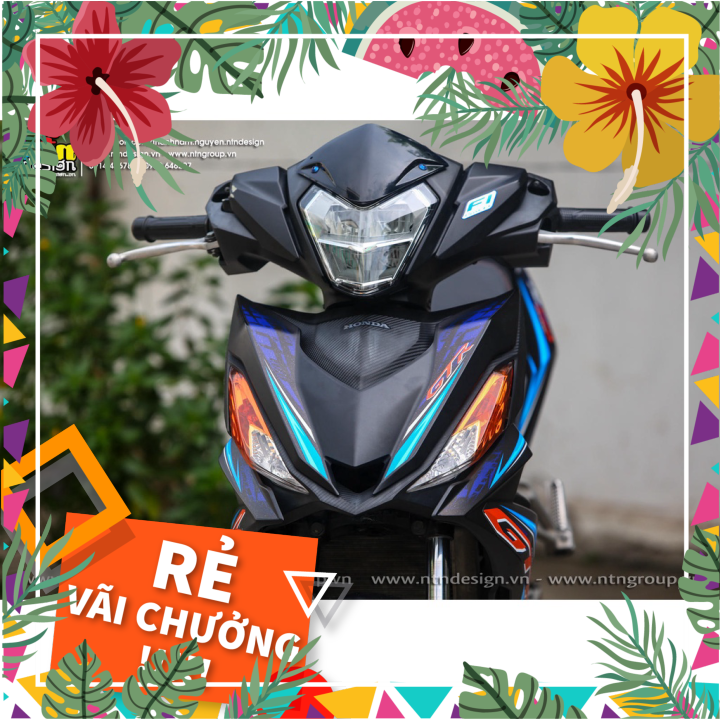 Tem rời GTR cam - xanh dán Winner V1 đen