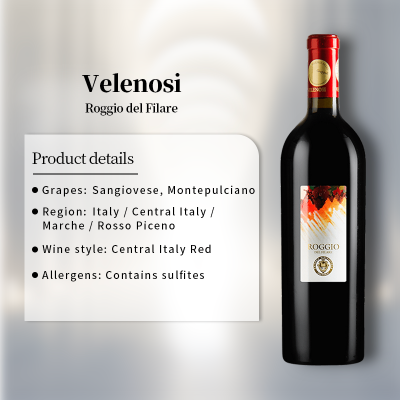 Velenosi Roggio del Filare Rosso Piceno Superiore 2018 750ml 14