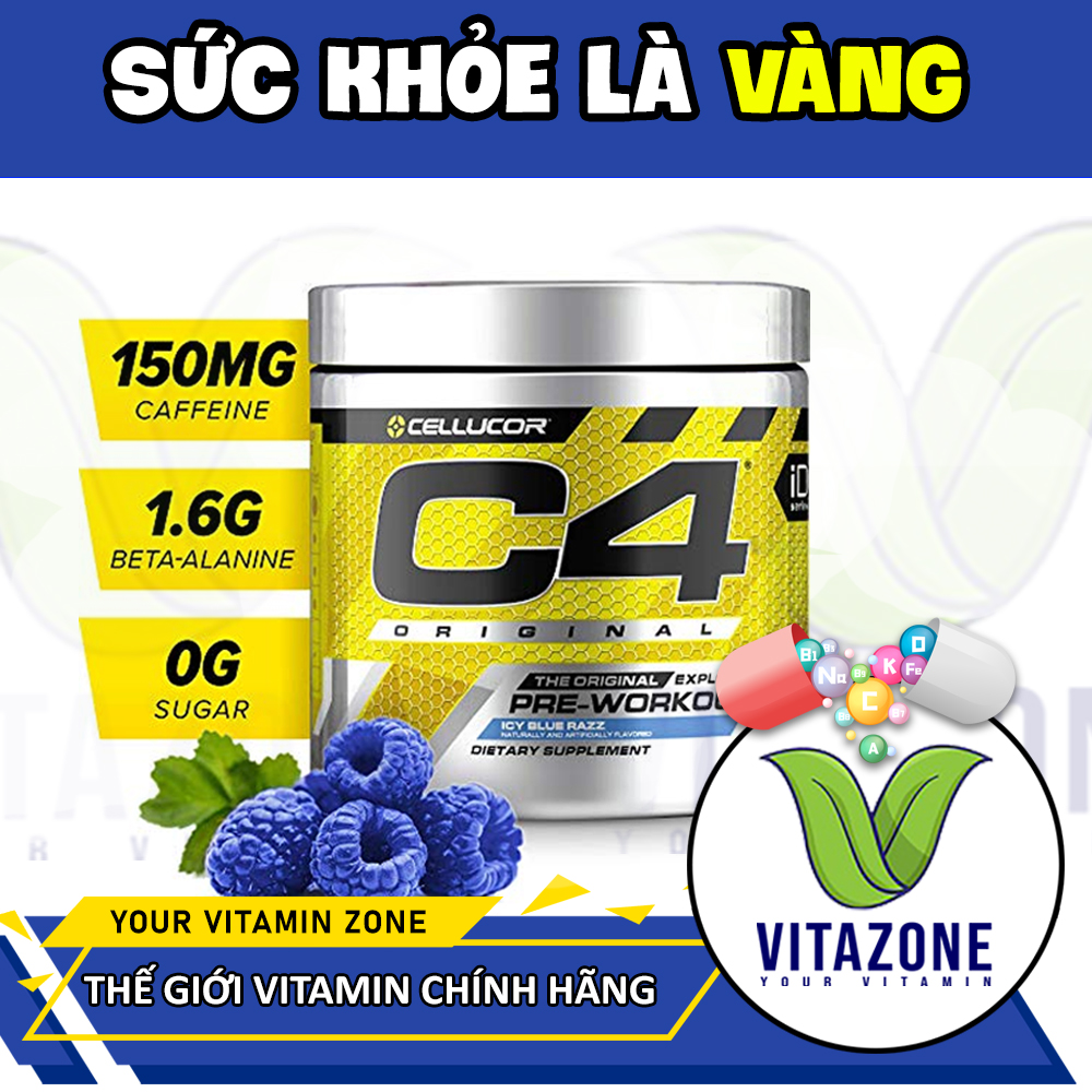 Cellucor C4 Orginal Pre-workout - Thực Phẩm Bổ Sung Tăng Sức Mạnh (30 lần dùng)