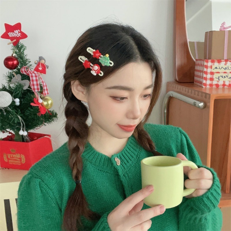 Dây Cột Tóc Phong Cách Giáng Sinh Dễ Thương Thời Trang Hàn Quốc Cho Nữ