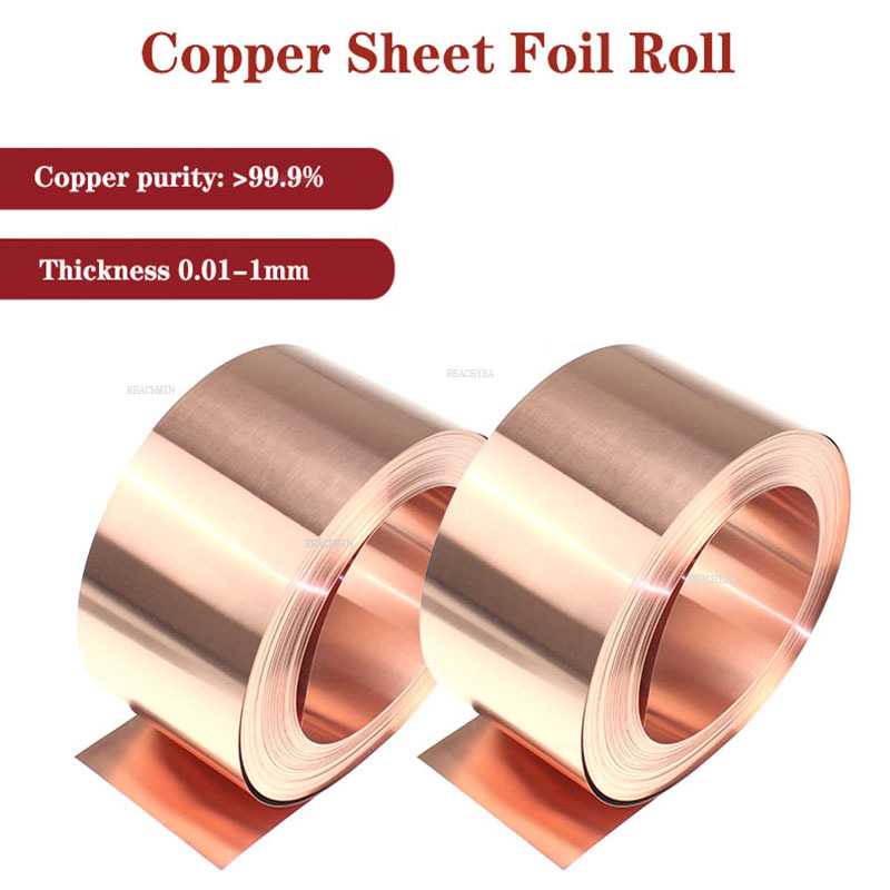 1mm x 100mm x 100mm 99.9% Pure Copper Cu Metal Sheet Plate