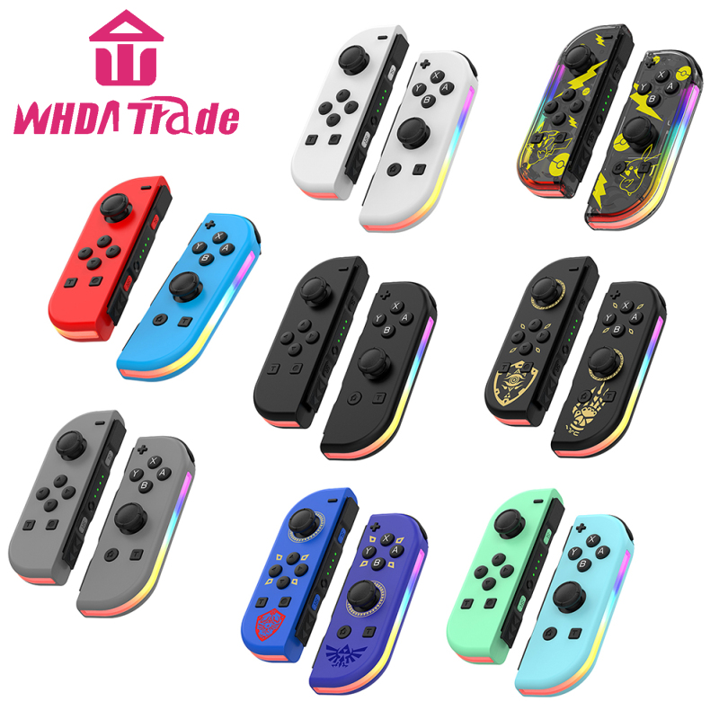 Games Controller Wireless Color RGB Lighting Game Console Handheld Console With Dual Vibration Wake-up Compatible For Switch
