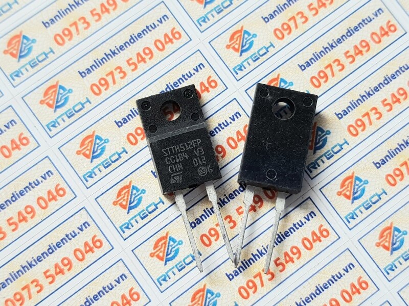Stth512fp ultrafast recovery diode 5a/1200v to-220fpac