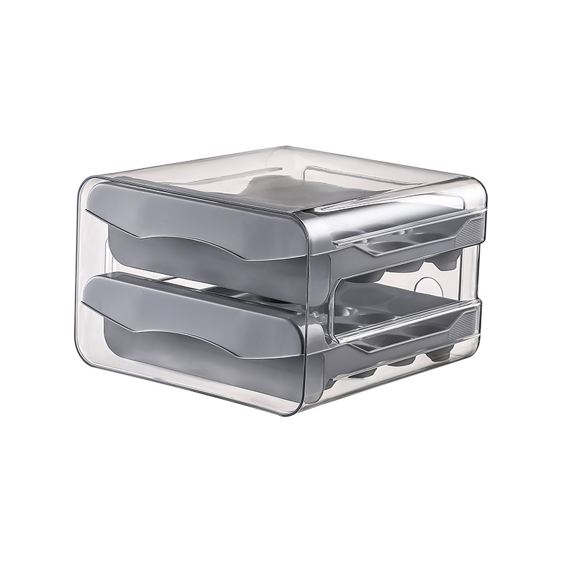 Egg box, food grade fresh-keeping box, plastic, Taizhou household refrigerator, drawer style kitchen, egg double-layer storage box