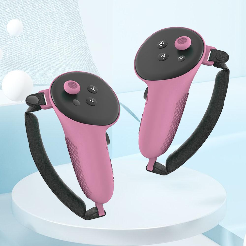 1 Pair TPU Controller Case Cover Non-Slip Controller Grips Cover Shockproof Anti-Fall for Meta Quest 3 VR Accessories