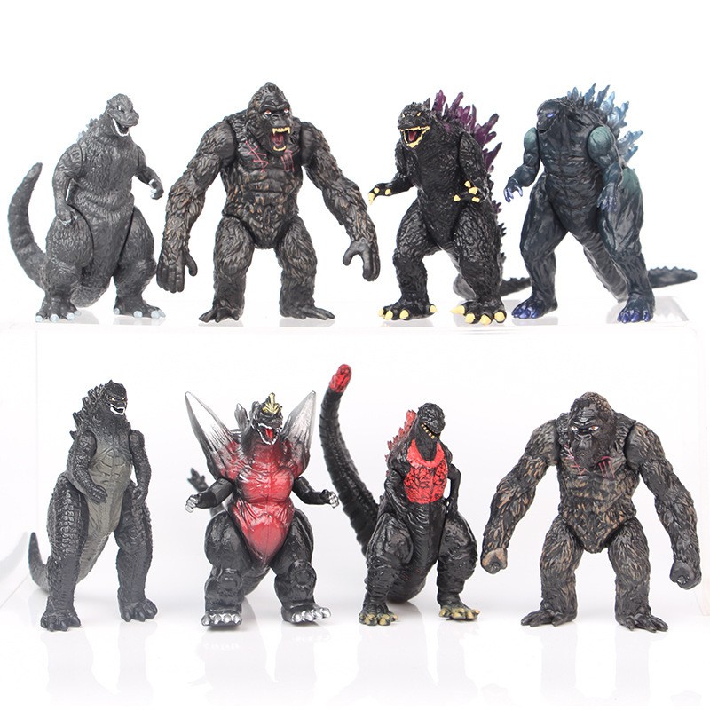 Đồ chơi 08 mô hình nhân vật khủng long godzilla mẫu 02 - cao 8.5cm