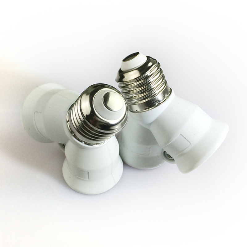 Screw E27 LED Base Light Lamp Bulb Socket E27 to 2-E27 Splitter Adapter lamp holder E27 socket bulb holder