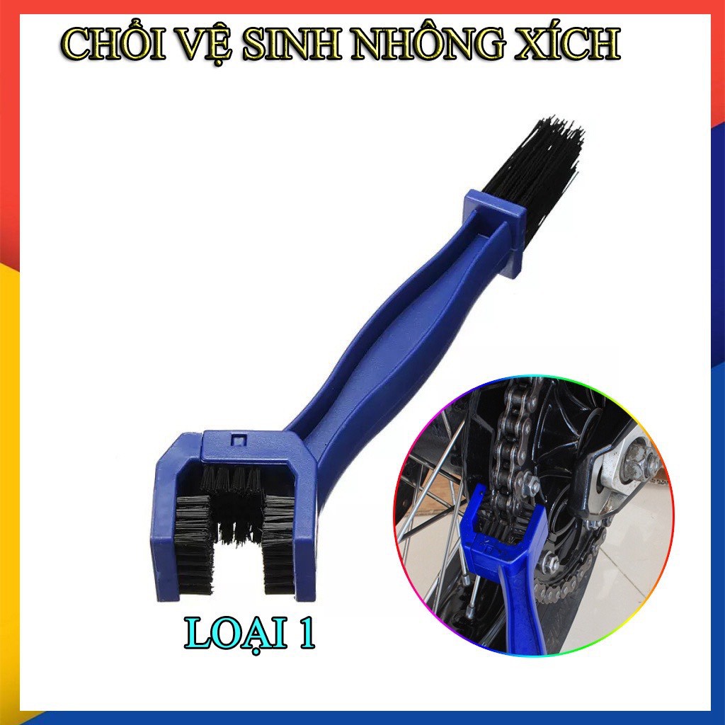 Chổi Cọ Xích Sên Xe Máy 3 Chiều 