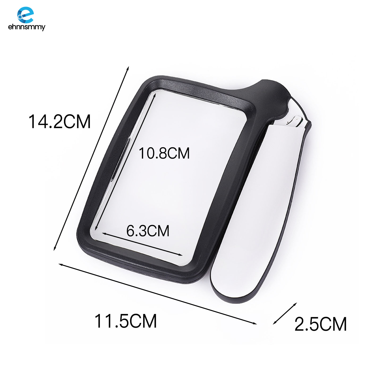 Rectangle LED Magnifying Glass 5 LED Illuminated Lighted Magnifier Evenly Lit Viewing Perfect for Reading Small Print