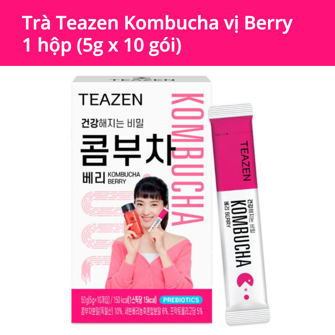 Trà Kombucha Teazen nhập khẩu Hàn Quốc (10 gói) - 티젠콤부차