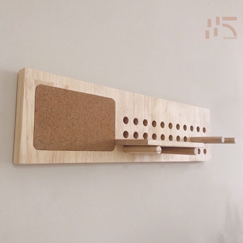 Thanh gỗ thông tròn phi 1cm -  dài 80cm treo rèm , macrame