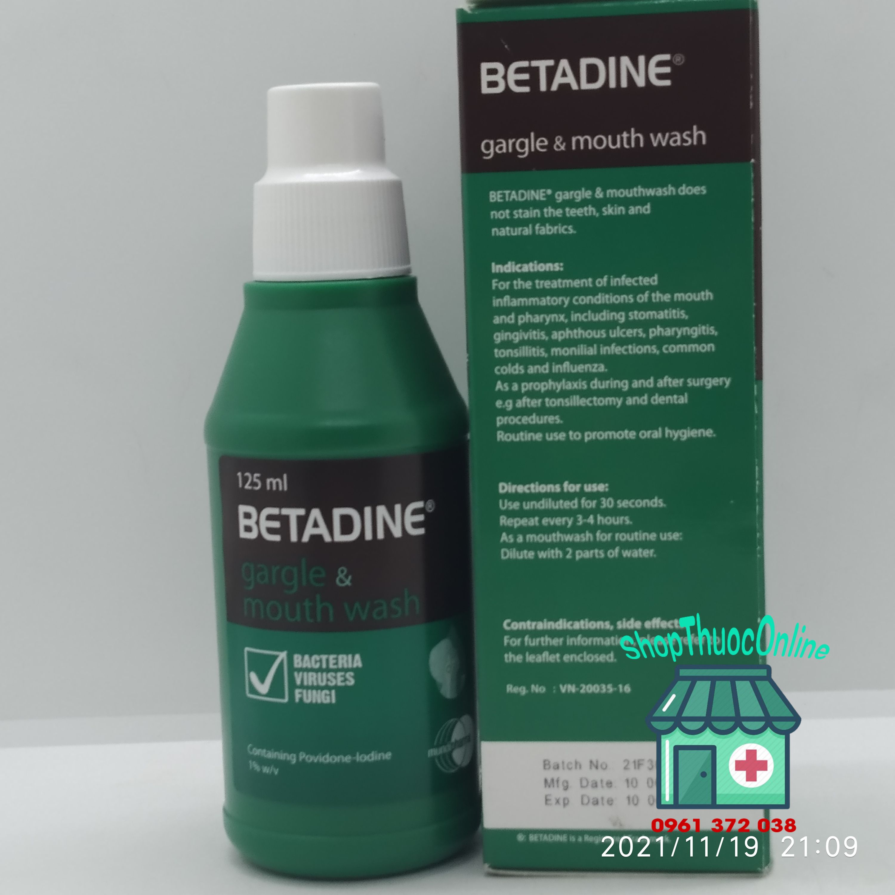 BETADINE chai xịt/súc họng
