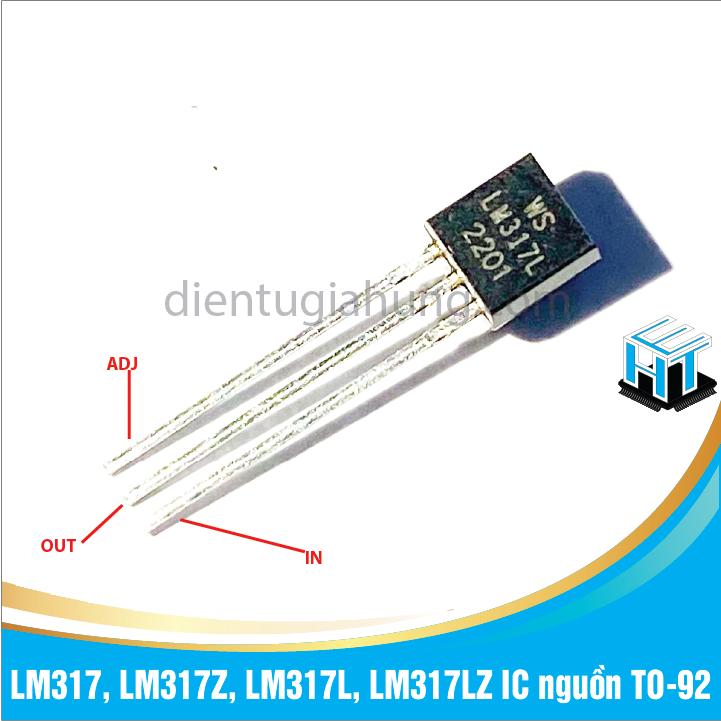 Combo 10 con ic lm317, lm317z, lm317l, lm317lz ic nguồn to-92 hàng chuẩn