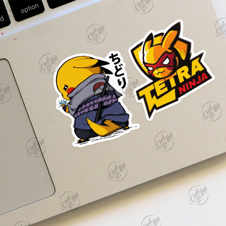Bộ 100 sticker Pikachu Pokemon Bửu bối thần kỳ không trùng biểu cảm cực dễ thương dán xe đạp laptop điện thoại tủ lạnh vali...