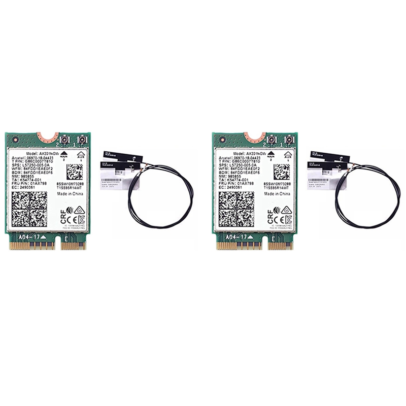  Ready Stock COD 2X Wifi Card Ax201 Ngw With Antenna Wifi 6 3000Mbps M 