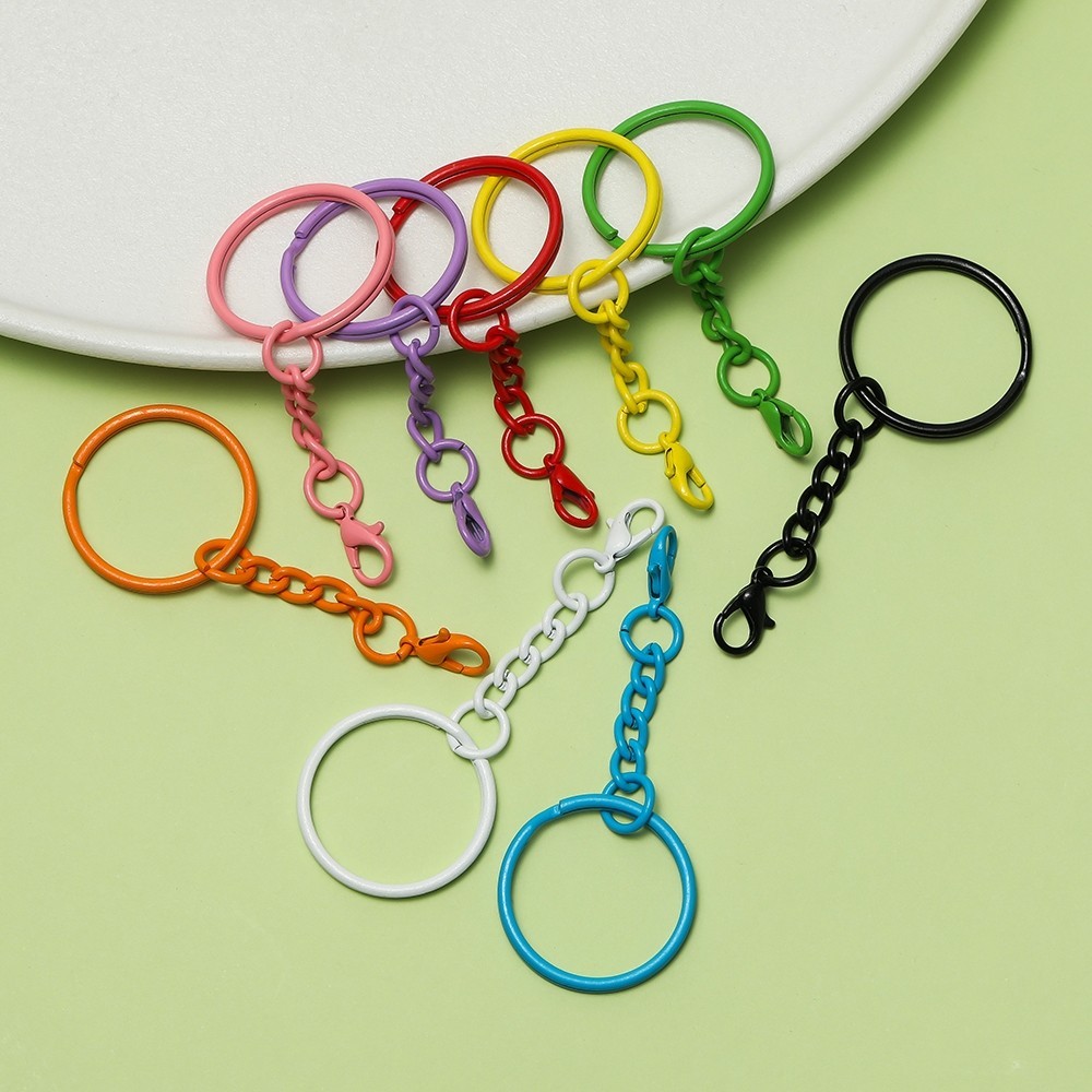 St.kunkka 5pcs10pcs 2565mm Iron Color Paint Keychain Lobster Clasp with ...