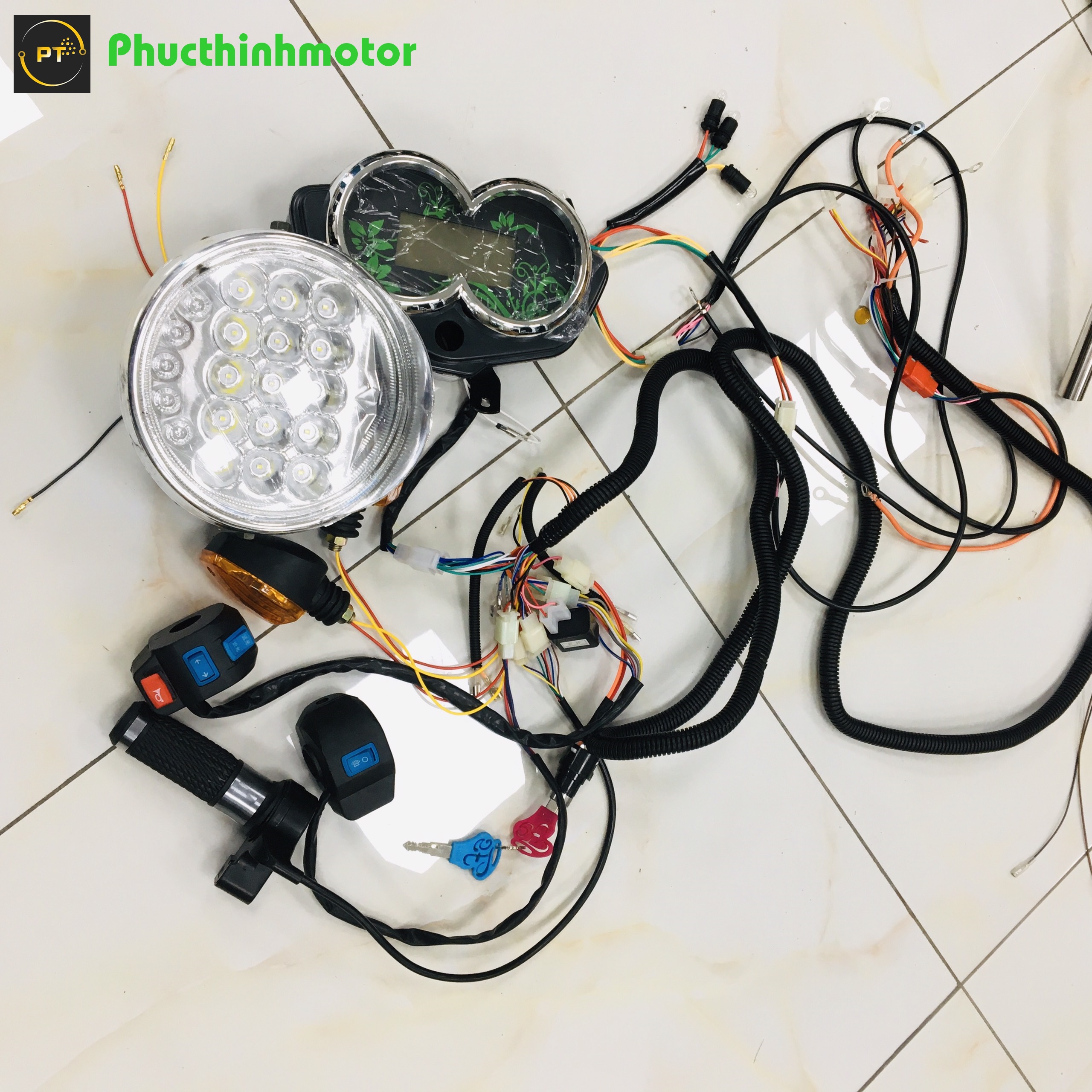 Bộ đầu phi 38 xe ba bánh điện