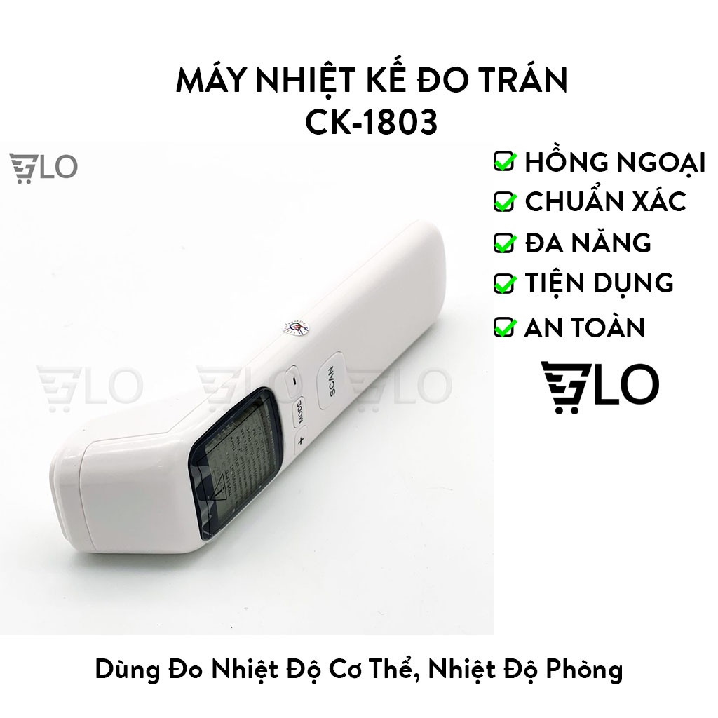 Máy nhiệt kế đo trán hồng ngoại điện tử infrared thermometer ck- t1803/ck-1502, súng bắn nhiệt độ đo tai cho bé