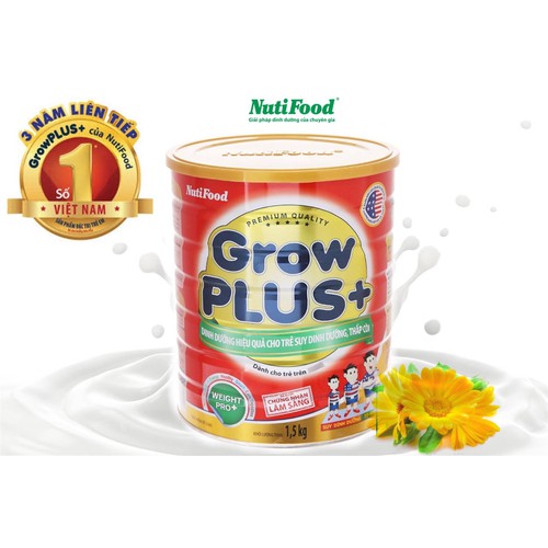 (date tháng 1/2026)Sữa Bột Nutifood Grow Plus+ Đỏ - Hộp 1,5kg