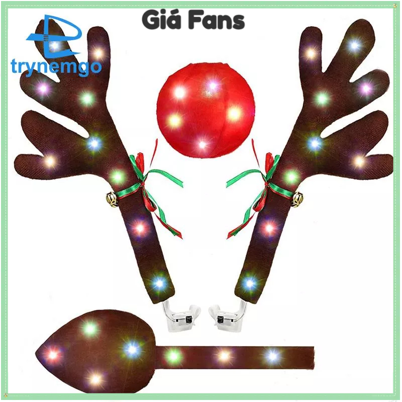 Sừng hươu có đèn led trang trí xe hơi giáng sinh