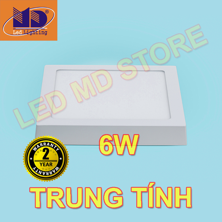 Đèn led ốp trần vuông ánh sáng vàng - md40