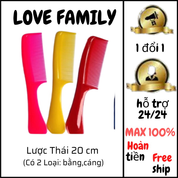 Set 10 cái lược Thái (dài 20 cm, Có 2 Loại: bằng + cáng)