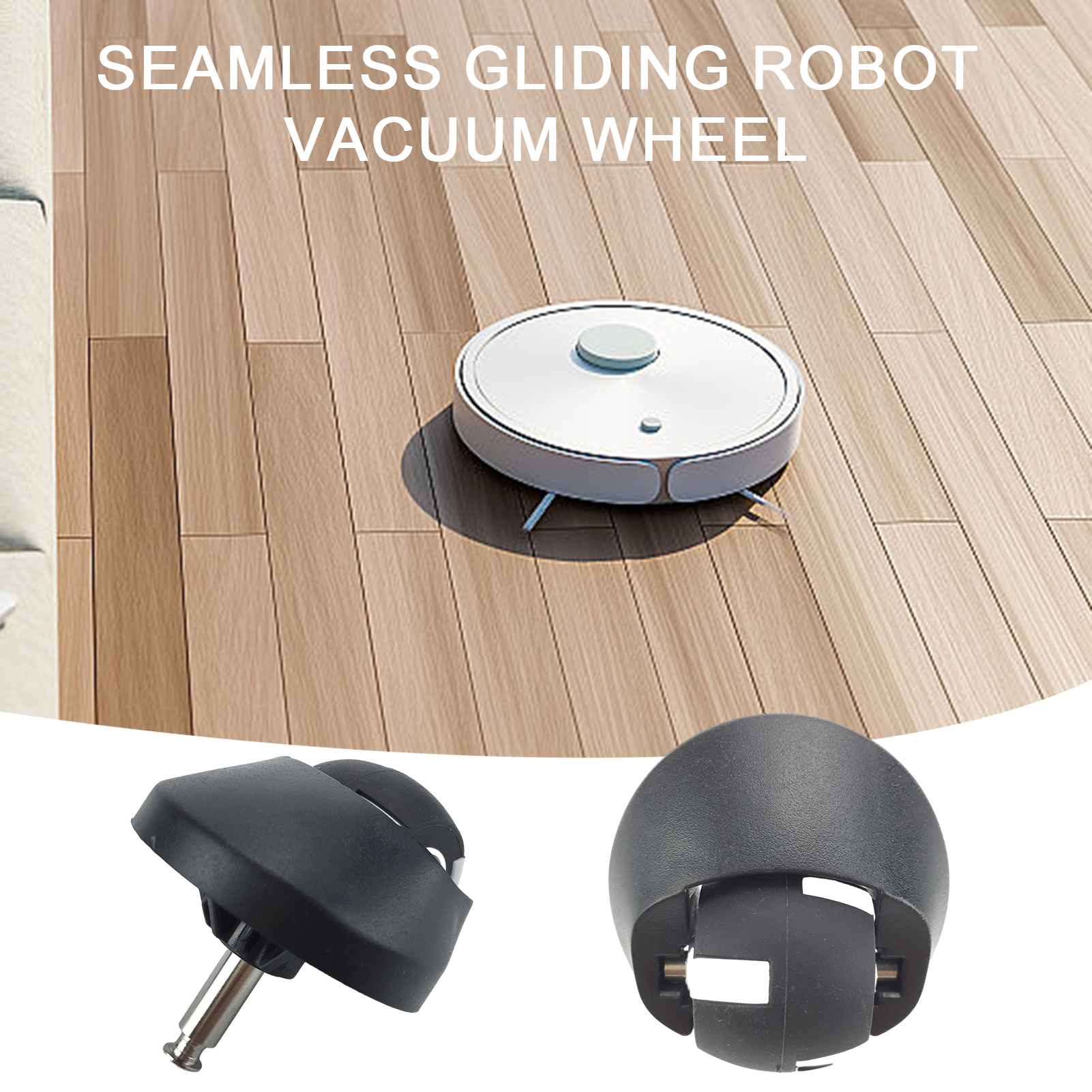 Qinzhai®Robot quét nhà Bánh xe robot quét nhà bánh xe phổ quát thay thế phổ biến bánh xe cho EUFY Robovac 11S/30 trơn trượt Máy hút bụi bánh xe