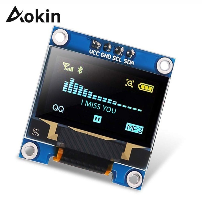 0.96 inch iic serial yellow blue oled display module 128x64 i2c ssd1306 12864 lcd screen board gnd vcc scl sda 0.96" for arduino