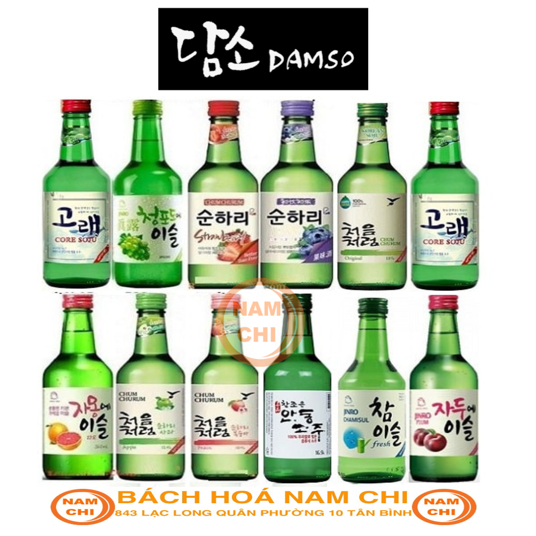 Soju Damso Hàn Quốc Các Vị 360ml