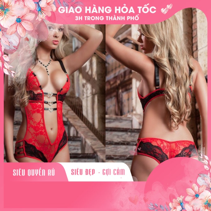 Đồ lót jumsuit phối ren 3 dây sexy 0789