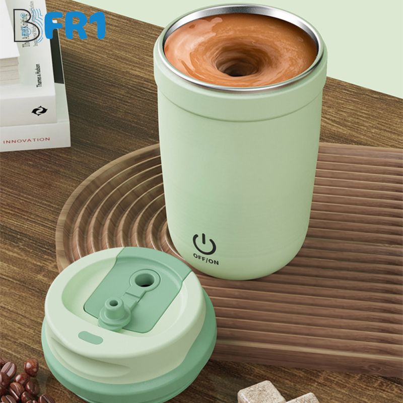 BFR1 Self Stirring Mug Auto Self Mixing Stainless Steel Cup Rechargeable Portable Multi-Function Automatic Stirring Coffee Mug For Office School Gym Home Travelling Afternoon Tea Time