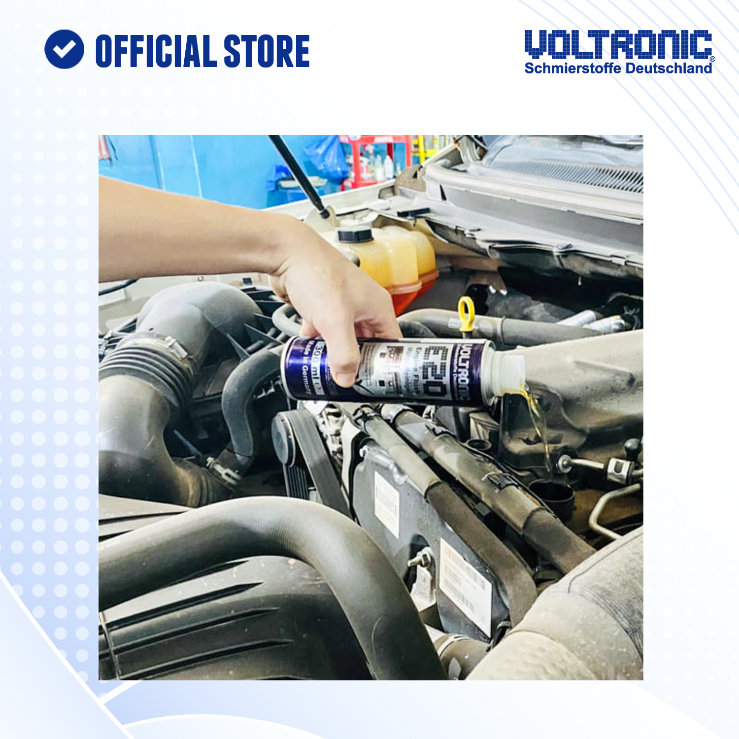 PHỤ GIA VỆ SINH SÚC RỬA ĐỘNG CƠ NHẬP KHẨU ĐỨC VOLTRONIC E20 ENGINE FLUSH
