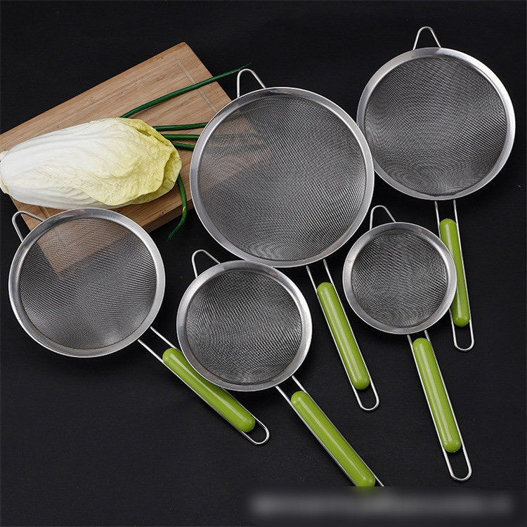 Rây Lọc Cháo, Rây Lọc Sữa Hạt, Bột Chất Liệu Inox (Cán Xanh)