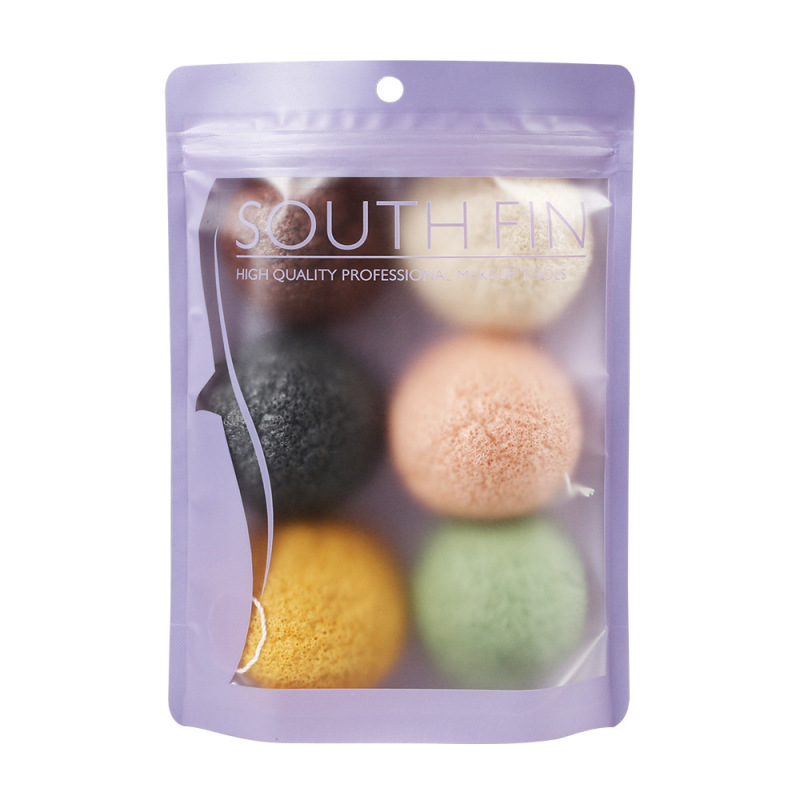 6 Pcs/set Konjac Sponge Exfoliator Face Wash Cleaning Sponge Makeup Konjac Sponge