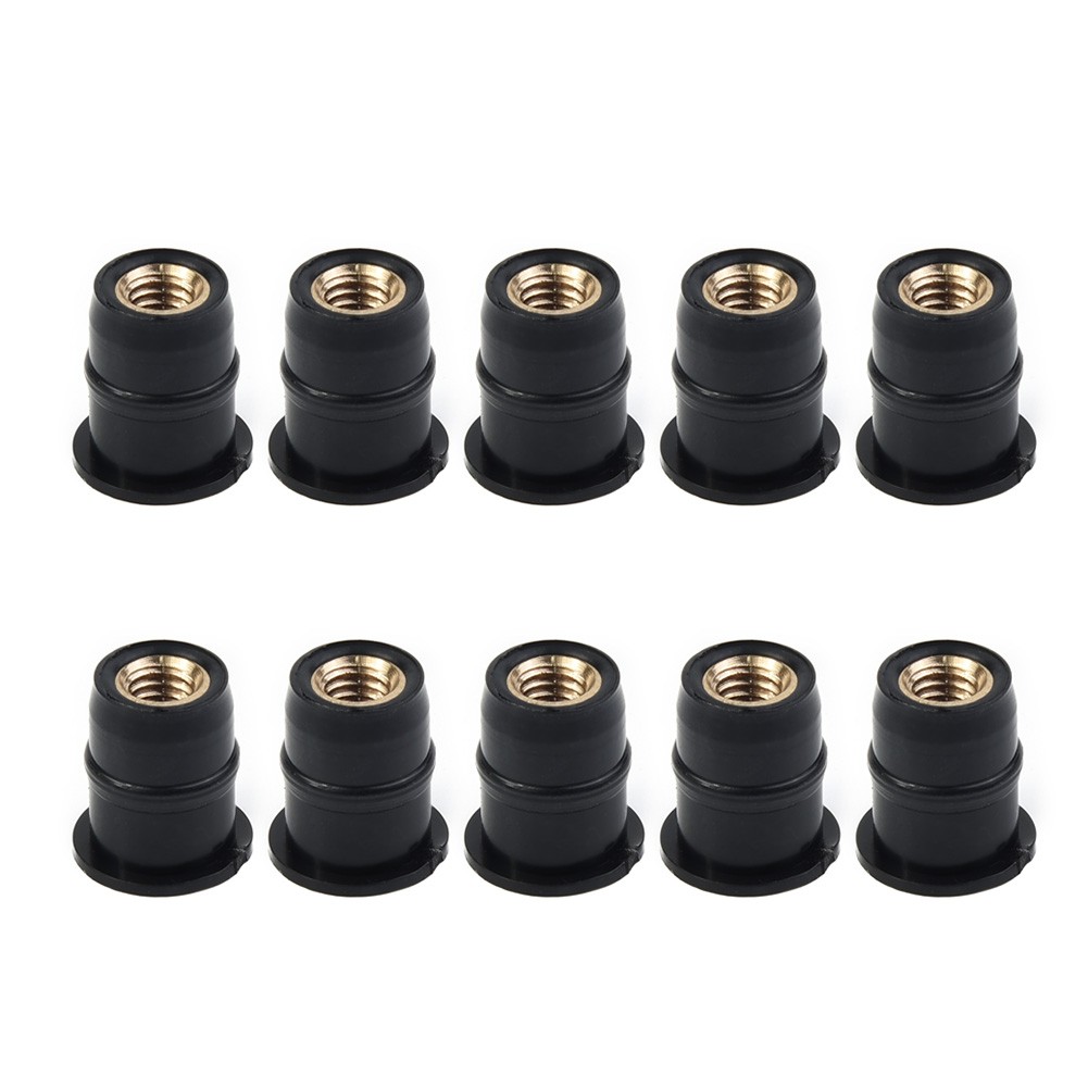 【Overauto】 For bodywork ATV applications Nuts Motorcycle Vibration Damper 5mm 10PCS set New