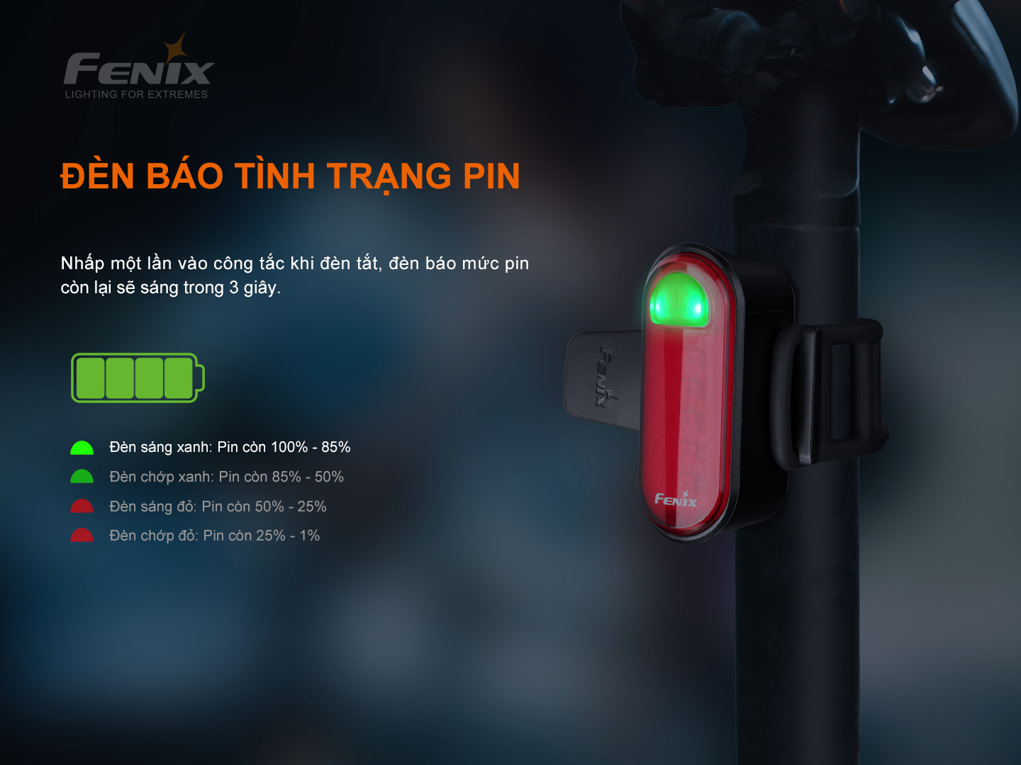 Đèn pin xe đạp Fenix BC05R V2.0