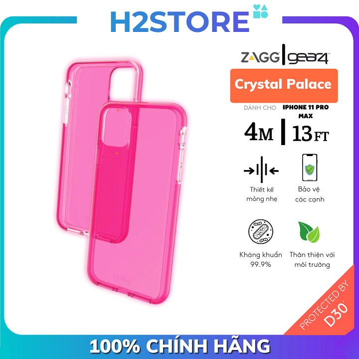 Ốp lưng chống sốc gear4 d3o crystal palace 4m cho iphone 11 pro max