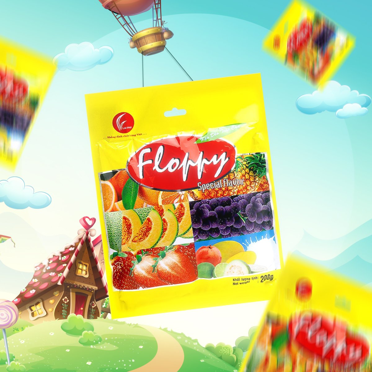 Kẹo Dẻo Floppy Vị Trái Cây 200G
