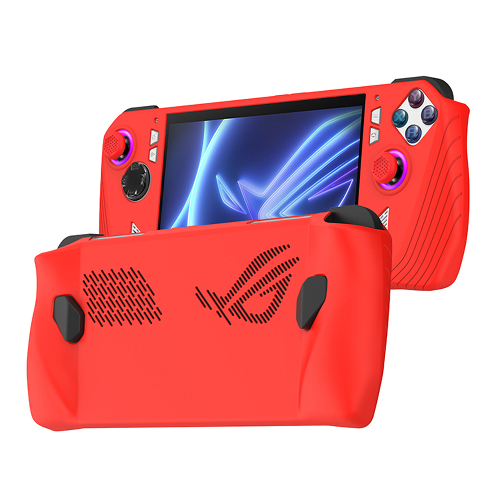 Đầy đủ bọc Silicone bảo vệ Bìa phụ kiện + Nút mũ cho ASUS ROG Ally Máy chơi game cầm tay