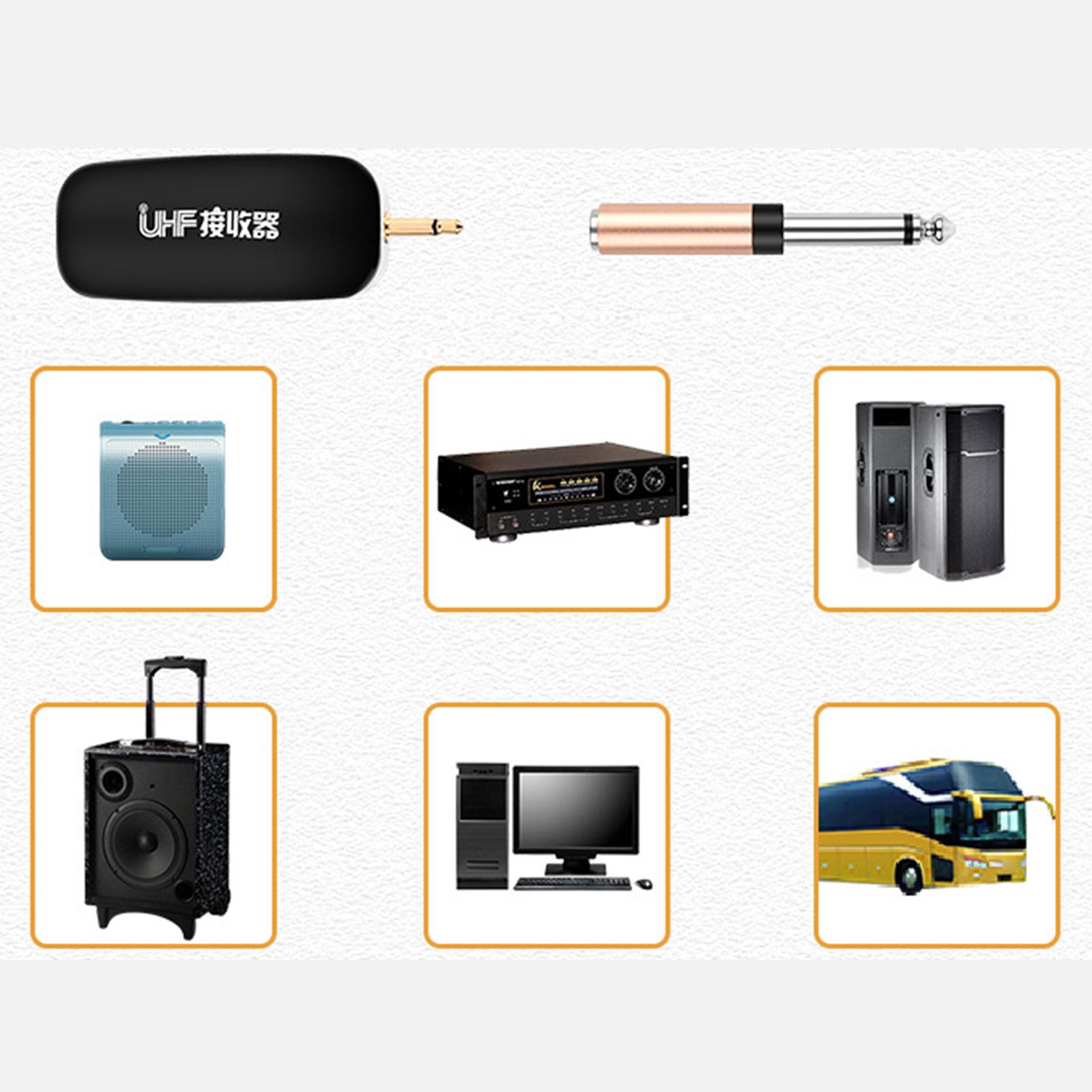 freneci freneciPortable Cordless Musical Instruments Mic Clip On Range Transmitter&Receiver Lavalier Mic Cordless Receiver Instrument Microphone for Tuba