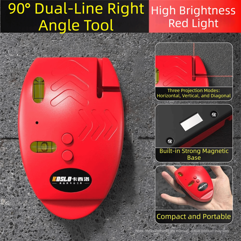 Multipurpose 90 Degree Mouse Laser Level Line Long Distance Right Angle ...