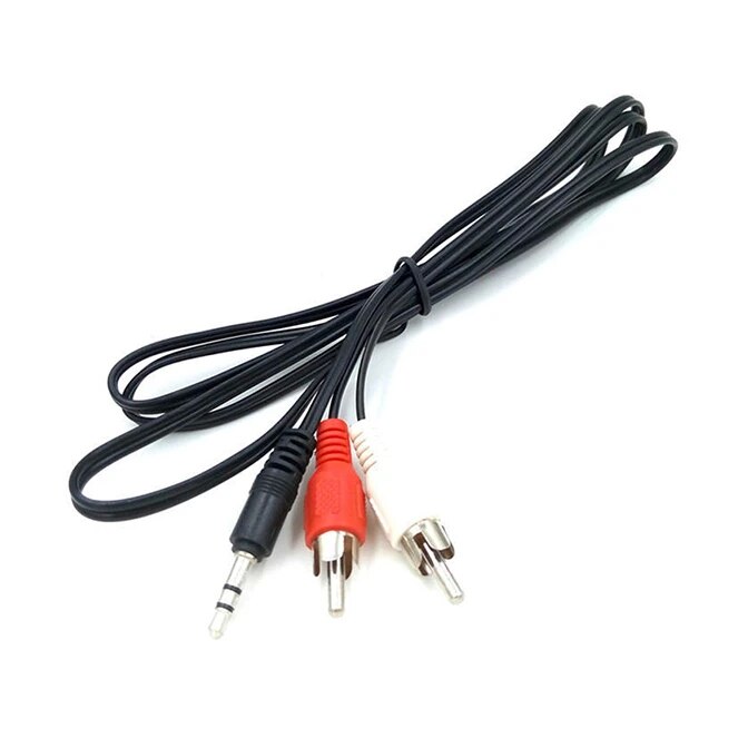 1m 3.5mm audio line cable stereo jack male to 2 rca male aux cable for pc mp3 dvd tv vcr speakers laptop video audio cable cord