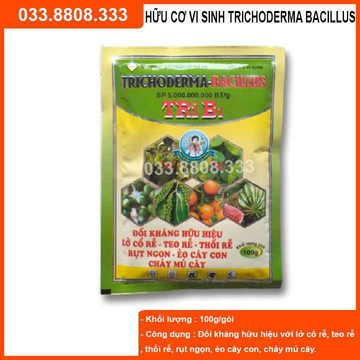 Chế phẩm hữu cơ vi sinh Trichoderma Bacilius ( tribi )gói 100g