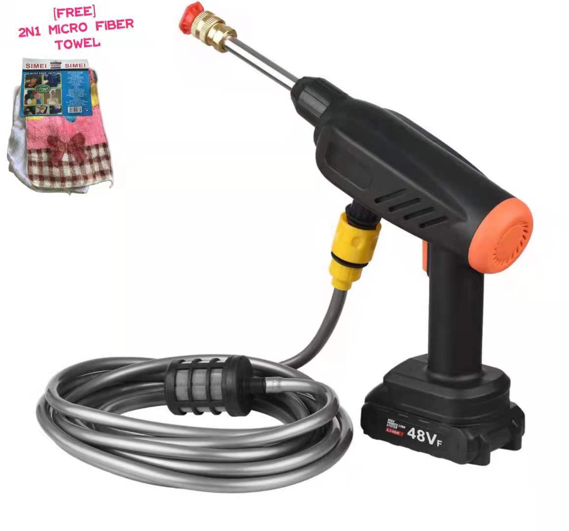 [FREE 2N1 TOWEL] Cordless Pressure Washer 48V 464PSI Portable Power