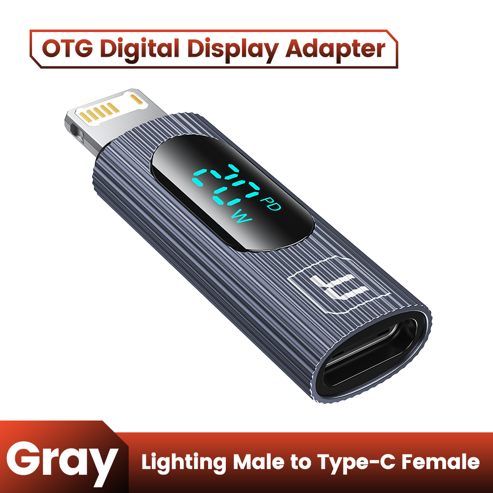 Toocki Usb Type C To Lightning Otg Adapter Pd 20w Digital Display Snyc Fast Charge Data Otg For